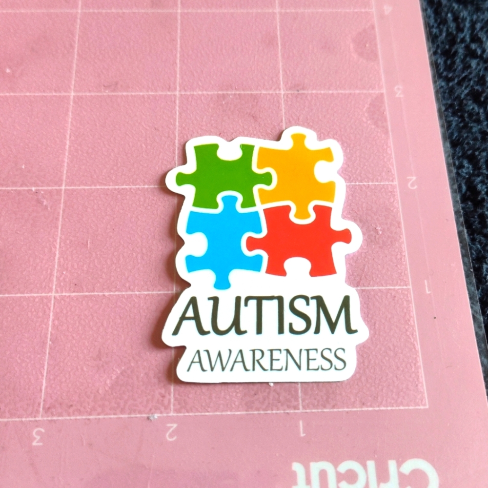 💙 Colorful Puzzle Piece Autism Awareness Sticker